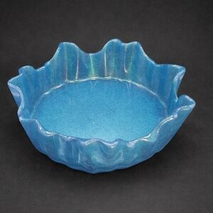 Handmade Blue Epoxy Decorative Bowl